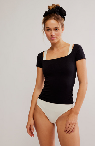 Clean Lines Baby Tee - Black