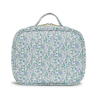 Luxe Trvl 2 Cosmetic Toiletry Case - Hamptons Floral with Chambray Pinstripe Liner