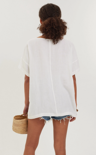 Hi Low Tee - White