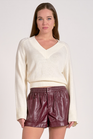 V-Neck Sweater - Off White