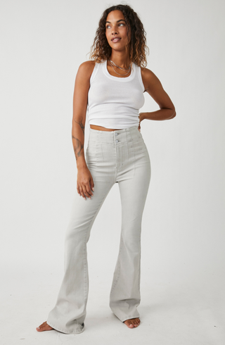 Jayde Flare Jeans - Pure White