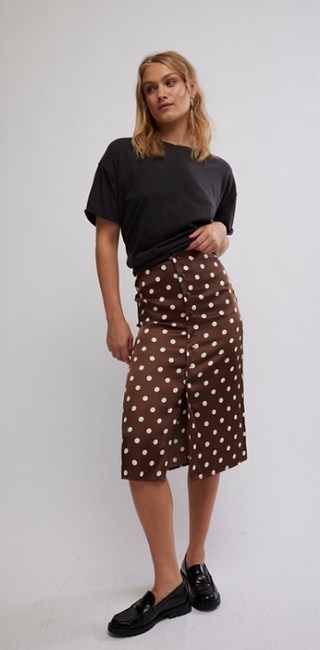 Analise Printed Midi Skirt - Pinecone Combo