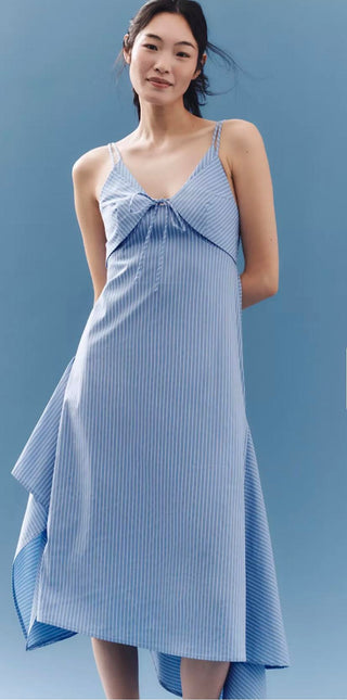 Oxford Blue Ruffle Dress