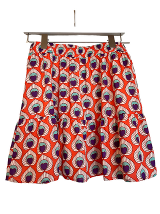 Tiered Short-Orange Peacock