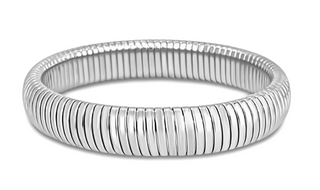Sandra Coil Bangle Bracelet - Silver