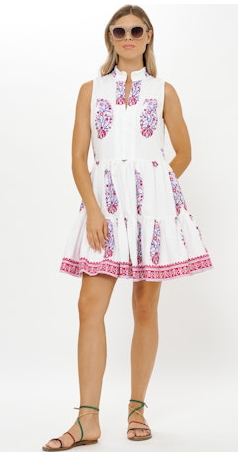 Yoke Dress - Verna Red