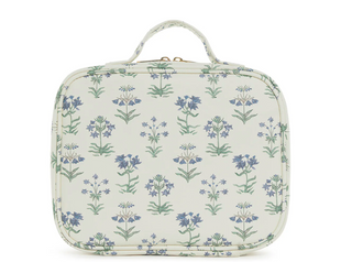 LUXE Trvl 2 Cosmetic Toiletry Case - Provence with Green Pinstripe Liner