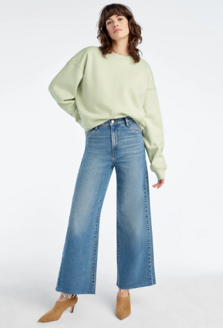 Mom Of the Year Chest Logo Sweatshirt - Light Sage