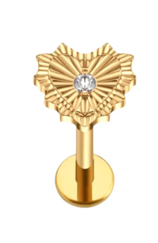 Isla Heart Cartilage Earring - Gold