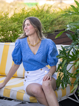 Penny Top - Blueberry Monogram