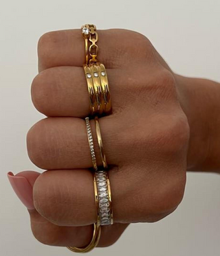 Tarryn Double Ring - Gold