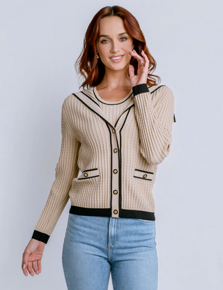 Cabato Cardigan - Biege/Black