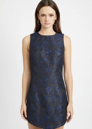 Victoria Mini Dress-Black Navy