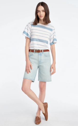 The Joanne Top - Green Tea Stripe