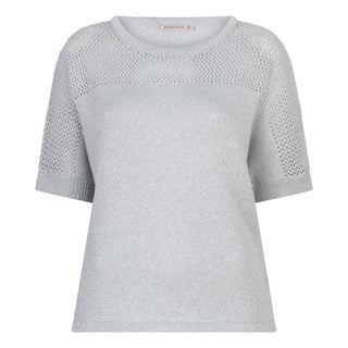 Sweater Ajour Batwing - Silver