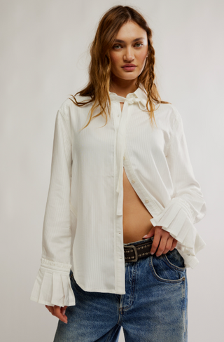 Mary Lou Silky Shirt - Clean Ivory