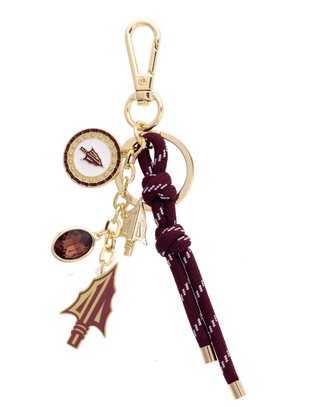Florida State Seminoles Cluster Bag Charm in Garnet