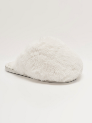 Snowball Slipper - Snow Faux Fur