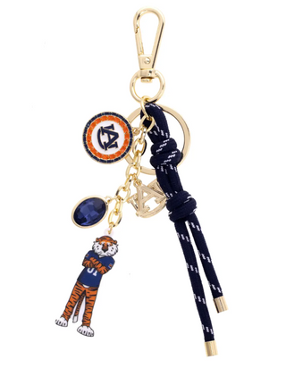 Auburn Tigers Cluster Bag Charm in Navy