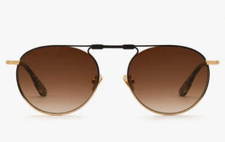 Rampart Fold Sunglasses - 18K Matte Black Fade + Poppy Noir