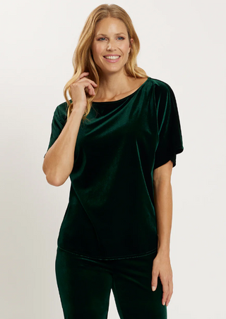 Sophie Velvet Top -Green