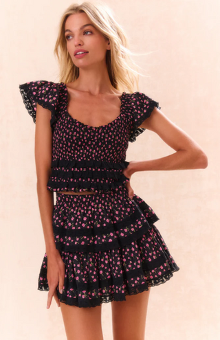 Beaming Top-Pink Noir