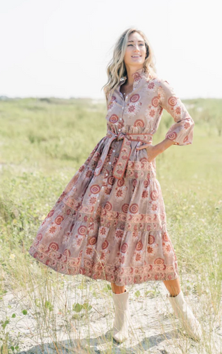 Vivian Dress - Toasted Oak