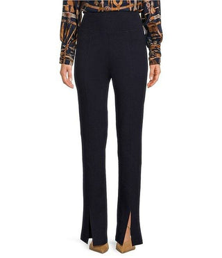 Margie Ponte Split Front Pant-Black
