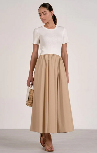 Riley Dress - White Tan