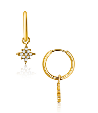 Neely North Star Huggie Hoop Earring