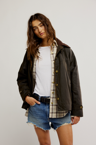 Cori Waxed Jacket - Olive