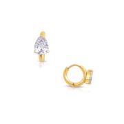 Colette Pear Huggie Hoop Earrings - Gold