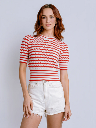 Conchi Top - Marinara/Ivory