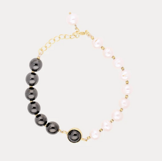Margarite Bracelet - Hematite/White