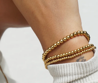 Jensie Beaded Bracelet Set - Gold
