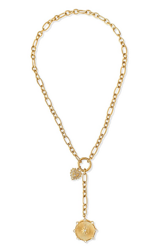 Linden Toggle Chain Medallion Lariat Necklace