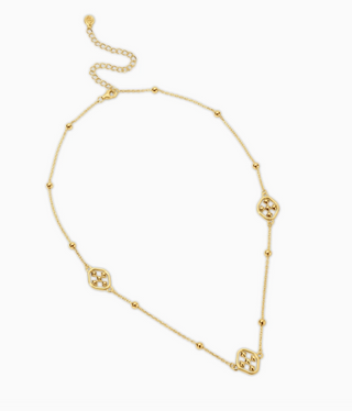 Shield Choker Necklace - Gold Vermeil