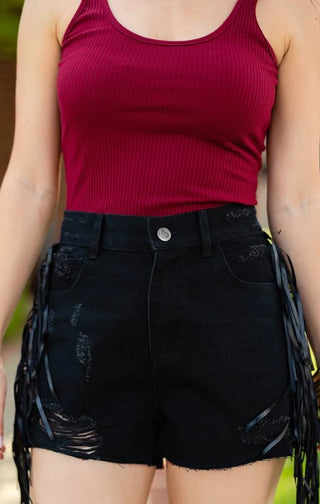 Lacey Black Shorts