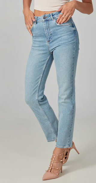 Denver High Rise Straight Jeans 31 -  Dusty Sky