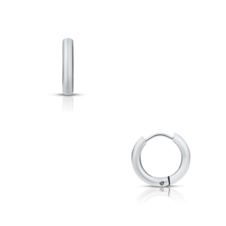 Erin Huggie Hoop Earring - Silver