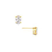 Mylah Oval Stud Earrings - Gold