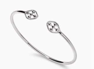 Shield Bangle Bracelet - Sterling Silver