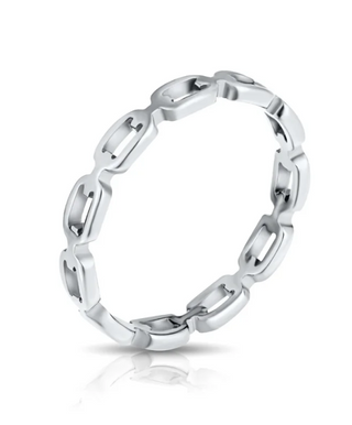 Billy Dainty Chain Ring - Silver