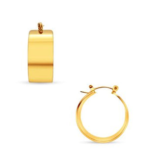 Lia Wide Hoop Earring - Gold