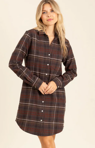 Wilmington Dress-Bourbon Plaid