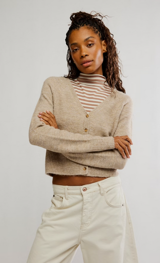 School Girl Cardi - Feather Grey Melange