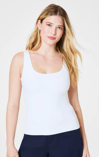 Smoothing Jersey Scoop - White