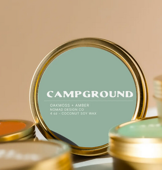 Campground Travel Tin Candle