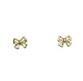Bow Studs - Brushed 18K Gold Plated