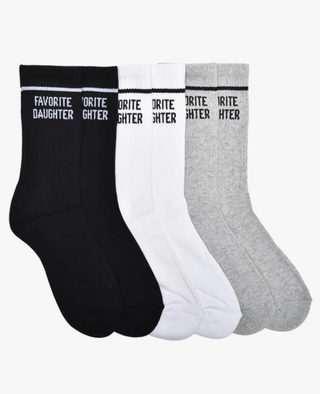 The FD Collegiate Sock Set - White Gray Black
